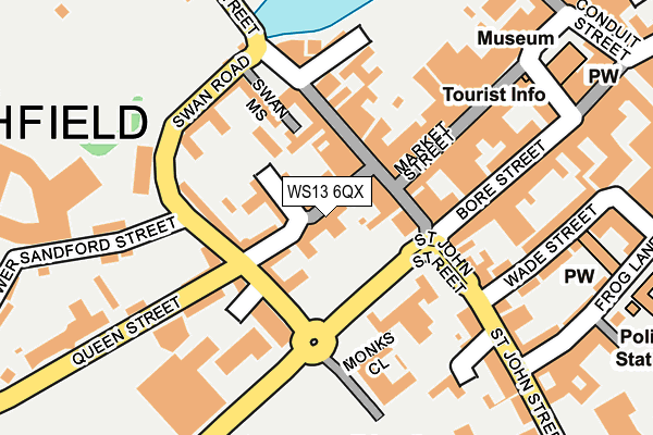 WS13 6QX map - OS OpenMap – Local (Ordnance Survey) WS13 6QX map - OS OpenMap – Local (Ordnance Survey)