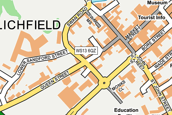 WS13 6QZ map - OS OpenMap – Local (Ordnance Survey)