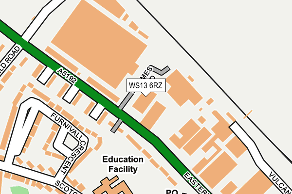 WS13 6RZ map - OS OpenMap – Local (Ordnance Survey) WS13 6RZ map - OS OpenMap – Local (Ordnance Survey)