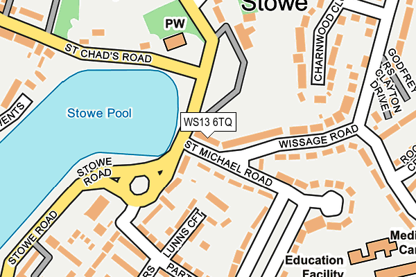 WS13 6TQ map - OS OpenMap – Local (Ordnance Survey) WS13 6TQ map - OS OpenMap – Local (Ordnance Survey)