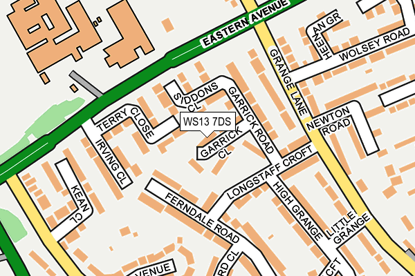 WS13 7DS map - OS OpenMap – Local (Ordnance Survey) WS13 7DS map - OS OpenMap – Local (Ordnance Survey)