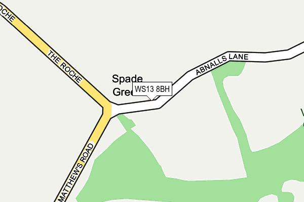 WS13 8BH map - OS OpenMap – Local (Ordnance Survey) WS13 8BH map - OS OpenMap – Local (Ordnance Survey)