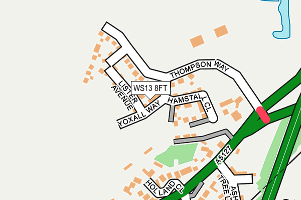 WS13 8FT map - OS OpenMap – Local (Ordnance Survey) WS13 8FT map - OS OpenMap – Local (Ordnance Survey)