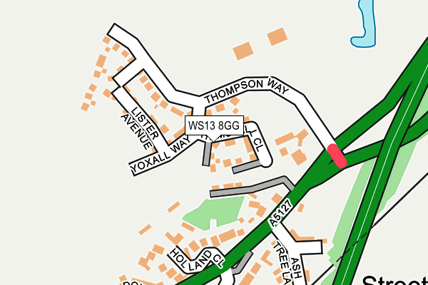 WS13 8GG map - OS OpenMap – Local (Ordnance Survey) WS13 8GG map - OS OpenMap – Local (Ordnance Survey)