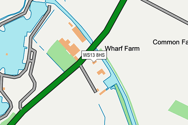 WS13 8HS map - OS OpenMap – Local (Ordnance Survey) WS13 8HS map - OS OpenMap – Local (Ordnance Survey)