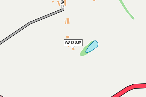 WS13 8JP map - OS OpenMap – Local (Ordnance Survey) WS13 8JP map - OS OpenMap – Local (Ordnance Survey)