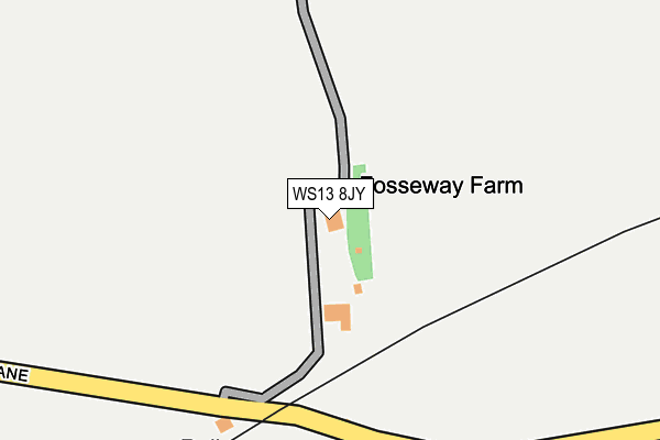 WS13 8JY map - OS OpenMap – Local (Ordnance Survey) WS13 8JY map - OS OpenMap – Local (Ordnance Survey)