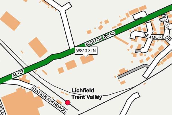 WS13 8LN map - OS OpenMap – Local (Ordnance Survey) WS13 8LN map - OS OpenMap – Local (Ordnance Survey)