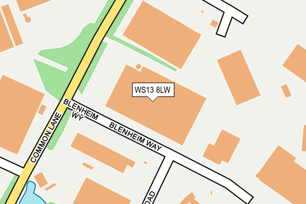 WS13 8LW map - OS OpenMap – Local (Ordnance Survey) WS13 8LW map - OS OpenMap – Local (Ordnance Survey)