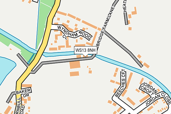 WS13 8NH map - OS OpenMap – Local (Ordnance Survey)