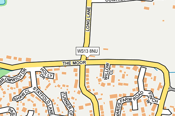 WS13 8NU map - OS OpenMap – Local (Ordnance Survey) WS13 8NU map - OS OpenMap – Local (Ordnance Survey)