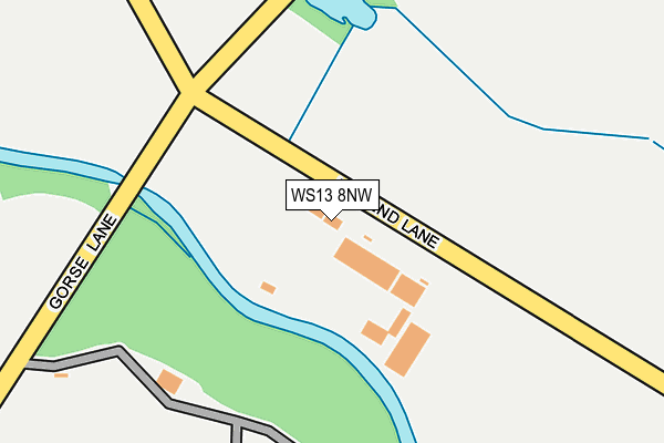 WS13 8NW map - OS OpenMap – Local (Ordnance Survey) WS13 8NW map - OS OpenMap – Local (Ordnance Survey)