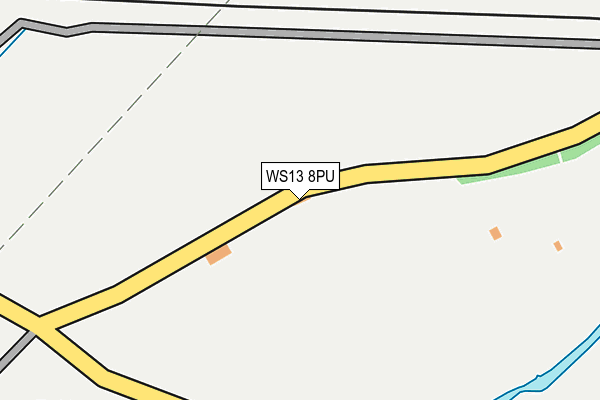 WS13 8PU map - OS OpenMap – Local (Ordnance Survey) WS13 8PU map - OS OpenMap – Local (Ordnance Survey)