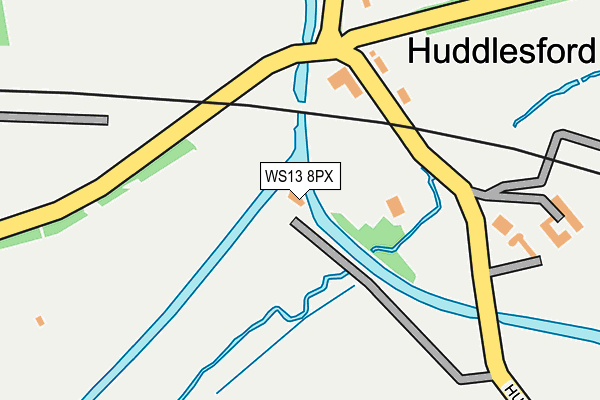 WS13 8PX map - OS OpenMap – Local (Ordnance Survey) WS13 8PX map - OS OpenMap – Local (Ordnance Survey)