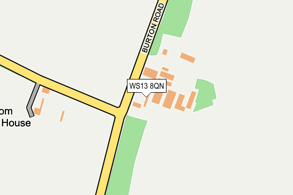 WS13 8QN map - OS OpenMap – Local (Ordnance Survey) WS13 8QN map - OS OpenMap – Local (Ordnance Survey)