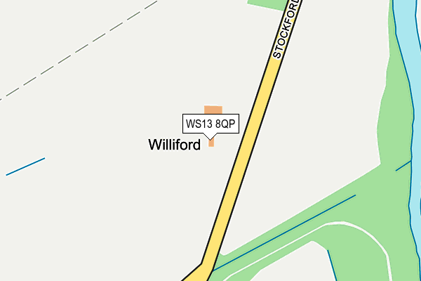 WS13 8QP map - OS OpenMap – Local (Ordnance Survey) WS13 8QP map - OS OpenMap – Local (Ordnance Survey)
