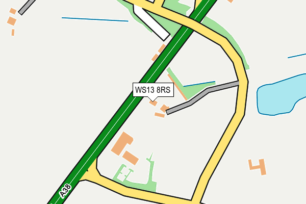 WS13 8RS map - OS OpenMap – Local (Ordnance Survey) WS13 8RS map - OS OpenMap – Local (Ordnance Survey)