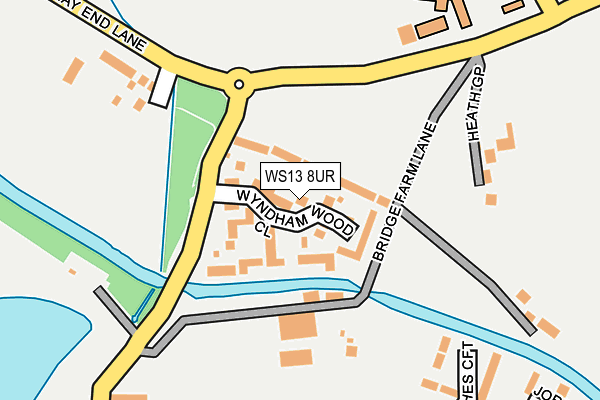 WS13 8UR map - OS OpenMap – Local (Ordnance Survey) WS13 8UR map - OS OpenMap – Local (Ordnance Survey)
