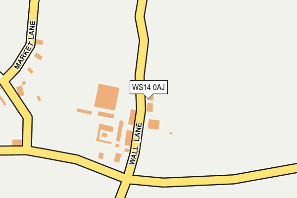 WS14 0AJ map - OS OpenMap – Local (Ordnance Survey) WS14 0AJ map - OS OpenMap – Local (Ordnance Survey)