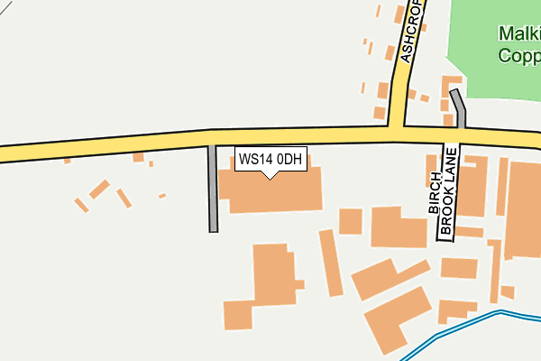 WS14 0DH map - OS OpenMap – Local (Ordnance Survey) WS14 0DH map - OS OpenMap – Local (Ordnance Survey)