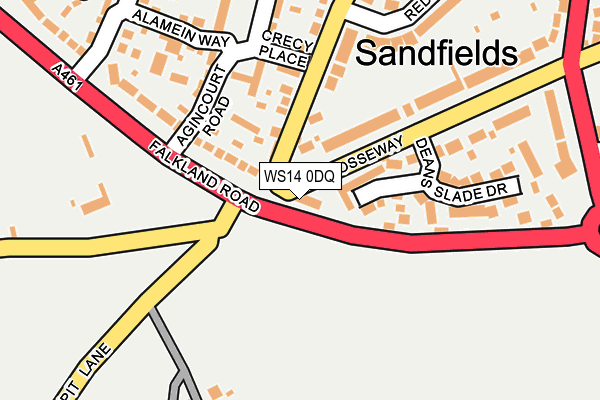 WS14 0DQ map - OS OpenMap – Local (Ordnance Survey) WS14 0DQ map - OS OpenMap – Local (Ordnance Survey)