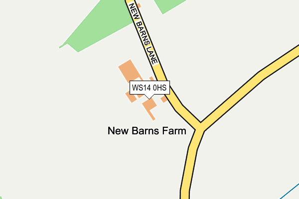 WS14 0HS map - OS OpenMap – Local (Ordnance Survey) WS14 0HS map - OS OpenMap – Local (Ordnance Survey)