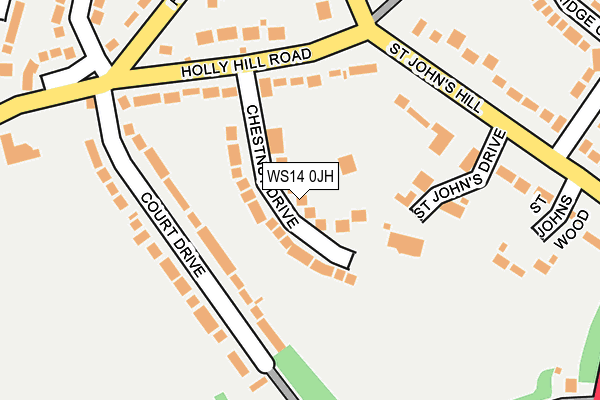 WS14 0JH map - OS OpenMap – Local (Ordnance Survey) WS14 0JH map - OS OpenMap – Local (Ordnance Survey)