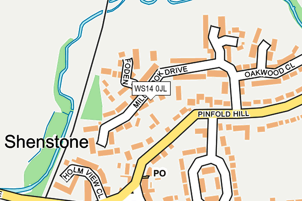 WS14 0JL map - OS OpenMap – Local (Ordnance Survey) WS14 0JL map - OS OpenMap – Local (Ordnance Survey)