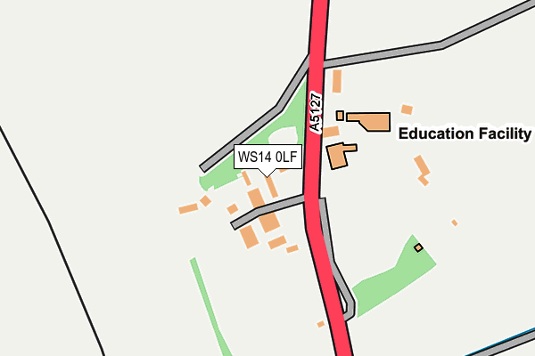 WS14 0LF map - OS OpenMap – Local (Ordnance Survey) WS14 0LF map - OS OpenMap – Local (Ordnance Survey)