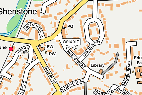 WS14 0LZ map - OS OpenMap – Local (Ordnance Survey) WS14 0LZ map - OS OpenMap – Local (Ordnance Survey)