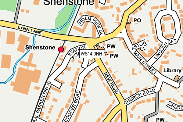 WS14 0NH map - OS OpenMap – Local (Ordnance Survey) WS14 0NH map - OS OpenMap – Local (Ordnance Survey)