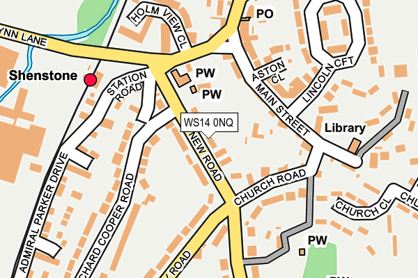 WS14 0NQ map - OS OpenMap – Local (Ordnance Survey) WS14 0NQ map - OS OpenMap – Local (Ordnance Survey)