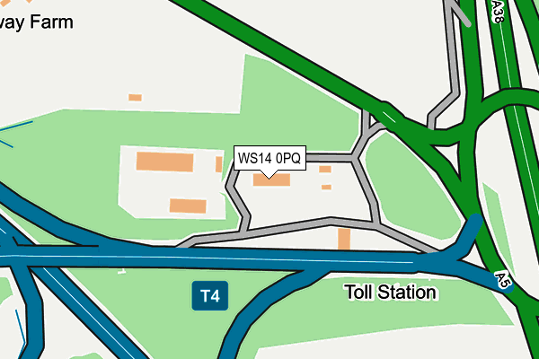 WS14 0PQ map - OS OpenMap – Local (Ordnance Survey) WS14 0PQ map - OS OpenMap – Local (Ordnance Survey)