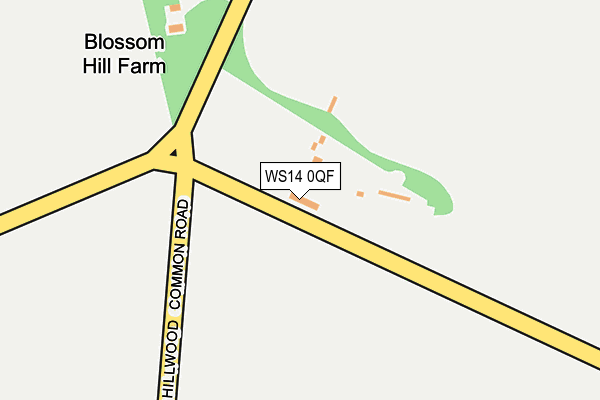 WS14 0QF map - OS OpenMap – Local (Ordnance Survey) WS14 0QF map - OS OpenMap – Local (Ordnance Survey)