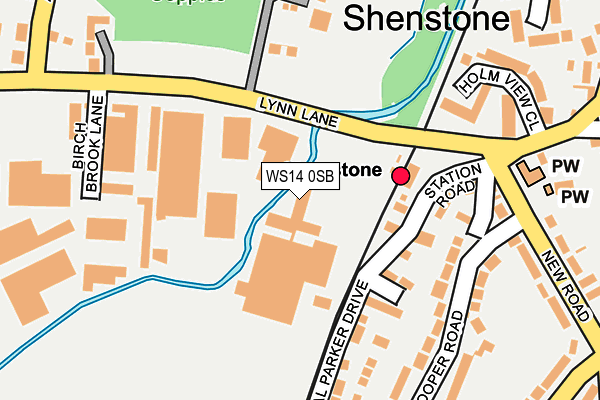 WS14 0SB map - OS OpenMap – Local (Ordnance Survey) WS14 0SB map - OS OpenMap – Local (Ordnance Survey)