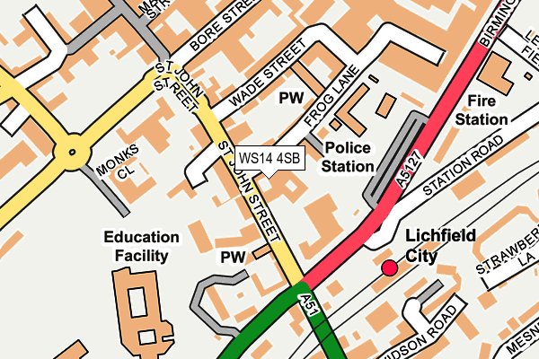 WS14 4SB map - OS OpenMap – Local (Ordnance Survey) WS14 4SB map - OS OpenMap – Local (Ordnance Survey)