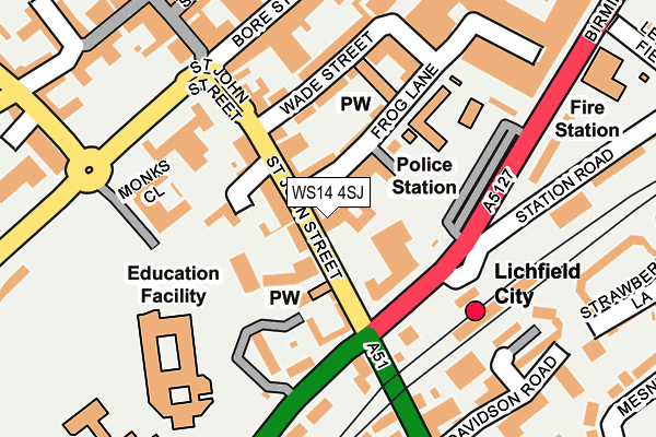 WS14 4SJ map - OS OpenMap – Local (Ordnance Survey) WS14 4SJ map - OS OpenMap – Local (Ordnance Survey)