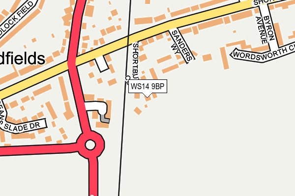 WS14 9BP map - OS OpenMap – Local (Ordnance Survey) WS14 9BP map - OS OpenMap – Local (Ordnance Survey)