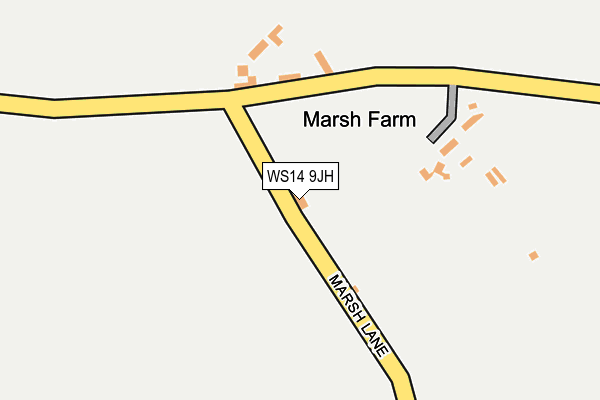 WS14 9JH map - OS OpenMap – Local (Ordnance Survey) WS14 9JH map - OS OpenMap – Local (Ordnance Survey)