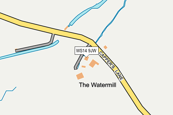 WS14 9JW map - OS OpenMap – Local (Ordnance Survey) WS14 9JW map - OS OpenMap – Local (Ordnance Survey)