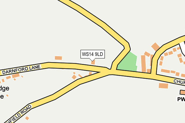 WS14 9LD map - OS OpenMap – Local (Ordnance Survey) WS14 9LD map - OS OpenMap – Local (Ordnance Survey)