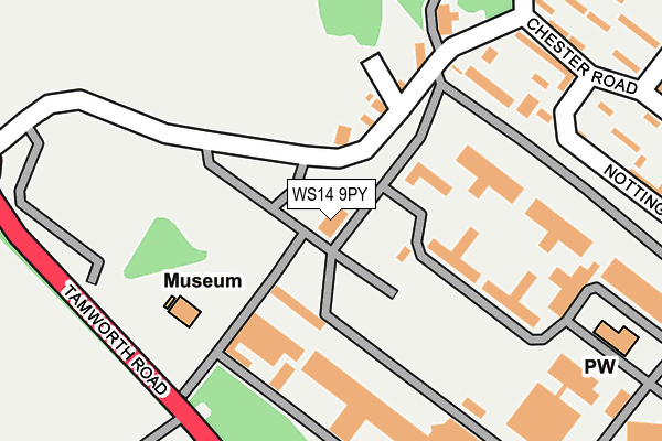 WS14 9PY map - OS OpenMap – Local (Ordnance Survey) WS14 9PY map - OS OpenMap – Local (Ordnance Survey)