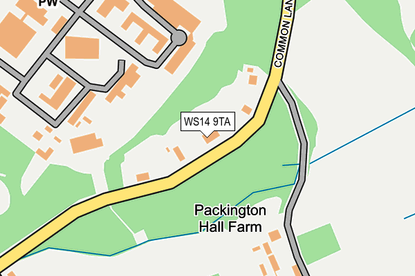 WS14 9TA map - OS OpenMap – Local (Ordnance Survey) WS14 9TA map - OS OpenMap – Local (Ordnance Survey)