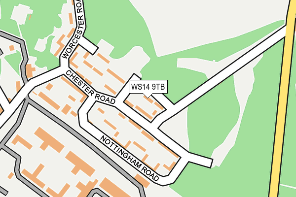 WS14 9TB map - OS OpenMap – Local (Ordnance Survey) WS14 9TB map - OS OpenMap – Local (Ordnance Survey)