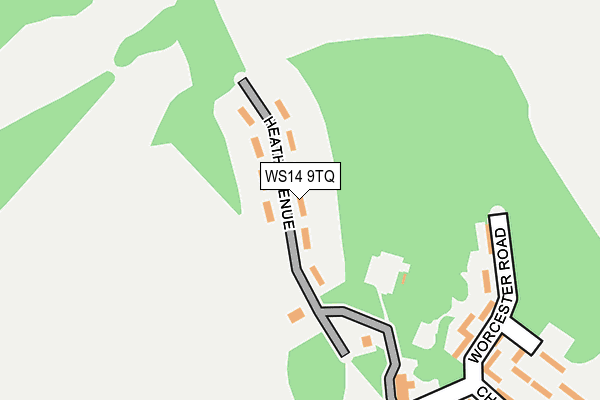 WS14 9TQ map - OS OpenMap – Local (Ordnance Survey) WS14 9TQ map - OS OpenMap – Local (Ordnance Survey)