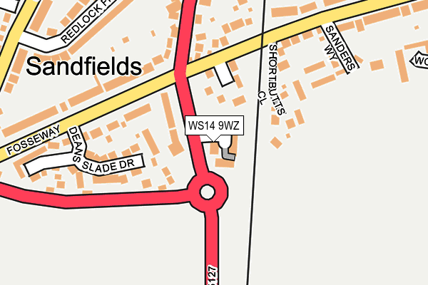 WS14 9WZ map - OS OpenMap – Local (Ordnance Survey) WS14 9WZ map - OS OpenMap – Local (Ordnance Survey)