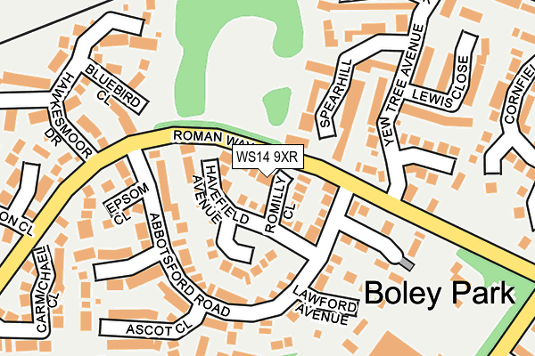 WS14 9XR map - OS OpenMap – Local (Ordnance Survey) WS14 9XR map - OS OpenMap – Local (Ordnance Survey)