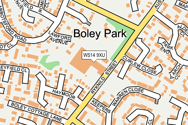 WS14 9XU map - OS OpenMap – Local (Ordnance Survey) WS14 9XU map - OS OpenMap – Local (Ordnance Survey)