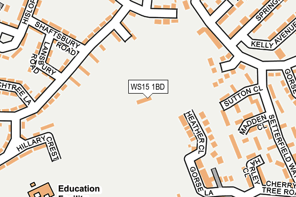 WS15 1BD map - OS OpenMap – Local (Ordnance Survey) WS15 1BD map - OS OpenMap – Local (Ordnance Survey)