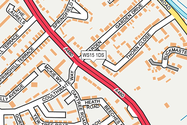 WS15 1DS map - OS OpenMap – Local (Ordnance Survey) WS15 1DS map - OS OpenMap – Local (Ordnance Survey)